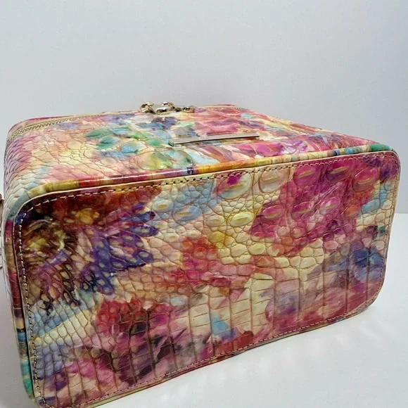 Brahmin Multi Colored.                  Croc-Embossed Leather Crossbody Bag - Picture 10 of 11